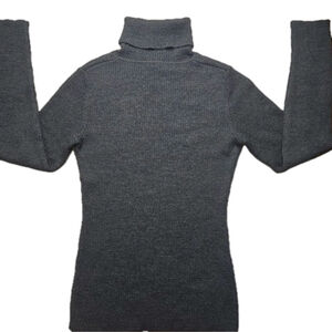 UNIQLO Pure New Wool Ribbed Turtleneck Sweater Women's Medium